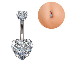 ギャラリービューアに画像を読み込み、Heart-shaped Gem Navel Piercing / ハート型ジェムのへそピアス