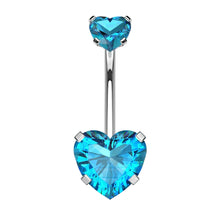ギャラリービューアに画像を読み込み、Heart-shaped Gem Navel Piercing / ハート型ジェムのへそピアス