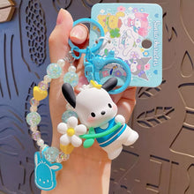 Load image into Gallery viewer, Sanrio Beads Flower and Leaf Keyring / サンリオビーズフラワー&リーフキーリング