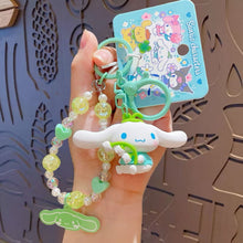 Load image into Gallery viewer, Sanrio Beads Flower and Leaf Keyring / サンリオビーズフラワー&リーフキーリング