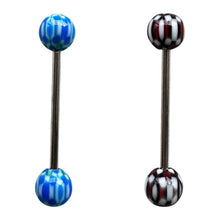 Load image into Gallery viewer, Checkered Ball Tongue Pierce / チェッカー柄ボール 舌ピアス