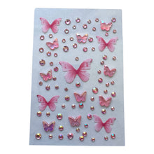 ギャラリービューアに画像を読み込み、Butterfly Diamond Stickers / バタフライダイヤモンドステッカー