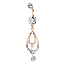 ギャラリービューアに画像を読み込み、Dangling Teardrop Navel Piercing / 揺れるティアドロップ型へそピアス