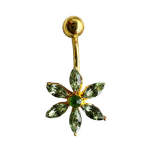 ギャラリービューアに画像を読み込み、Flower Navel Piercing / フラワーモチーフのへそピアス