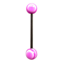 Load image into Gallery viewer, Pink & White Stripe Tongue Pierce / ピンク&ホワイト ストライプ 舌ピアス