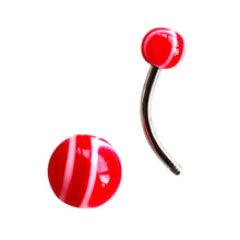 ギャラリービューアに画像を読み込み、Red Ball Navel Pierce /レッドボール・ネイブルピアス