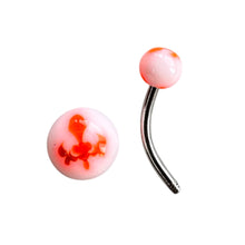 Load image into Gallery viewer, White Ball w/ Sword Navel Pierce / ホワイトボール&ソード・へそピアス