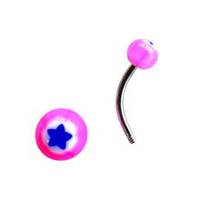 ギャラリービューアに画像を読み込み、Star & Pink Ball Navel Pierce / スター&ピンクボール へそピアス