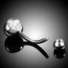 ギャラリービューアに画像を読み込み、14G (1.6mm) 1pcs Surgical Steel Gem Belly Piercing