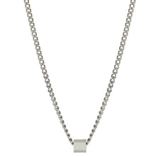 ギャラリービューアに画像を読み込み、Minimalist Small Square Titanium Steel Necklace / ミニマリスト スモールスクエア チタンスチール ネックレス