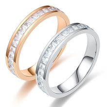 Load image into Gallery viewer, High Quality Zircon Stainless Steel Diamond Rings