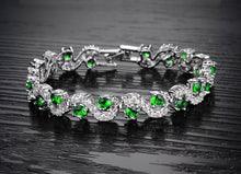 Load image into Gallery viewer, Exquisite flashy diamond jewelry AAA zircon rhodium-plated bracelet