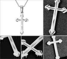 Load image into Gallery viewer, Steel Cross Pendant