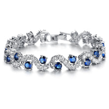 Load image into Gallery viewer, Exquisite flashy diamond jewelry AAA zircon rhodium-plated bracelet
