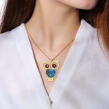 Load image into Gallery viewer, Owl Pendant Golden