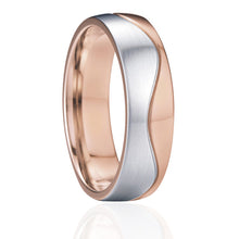 Load image into Gallery viewer, Ring rose gold plated 14K stainless steel rings for men and women. Ring rose gold 14K stainless steel unisex.