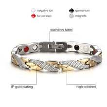 Load image into Gallery viewer, Row Magnet Bracelet Titanium Germanium