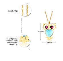 Load image into Gallery viewer, Owl Pendant Golden