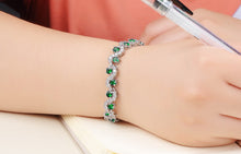 Load image into Gallery viewer, Exquisite flashy diamond jewelry AAA zircon rhodium-plated bracelet
