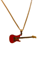 Load image into Gallery viewer, Stainless steel -Guitar Pendant and Necklace