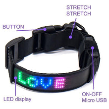 Load image into Gallery viewer, Blinking, Bluetooth Dog Collar, design your own Display for your Dog Collar!