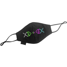 Load image into Gallery viewer, LED Light Reusable Face Mask with Bluetooth and App Controlled USB, Rechargeable Battery