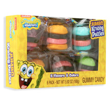 Load image into Gallery viewer, Jumbo Krabby Patties - Pack of 6 Spongebob Squarepants Jumbo Krabby Burger Gummies