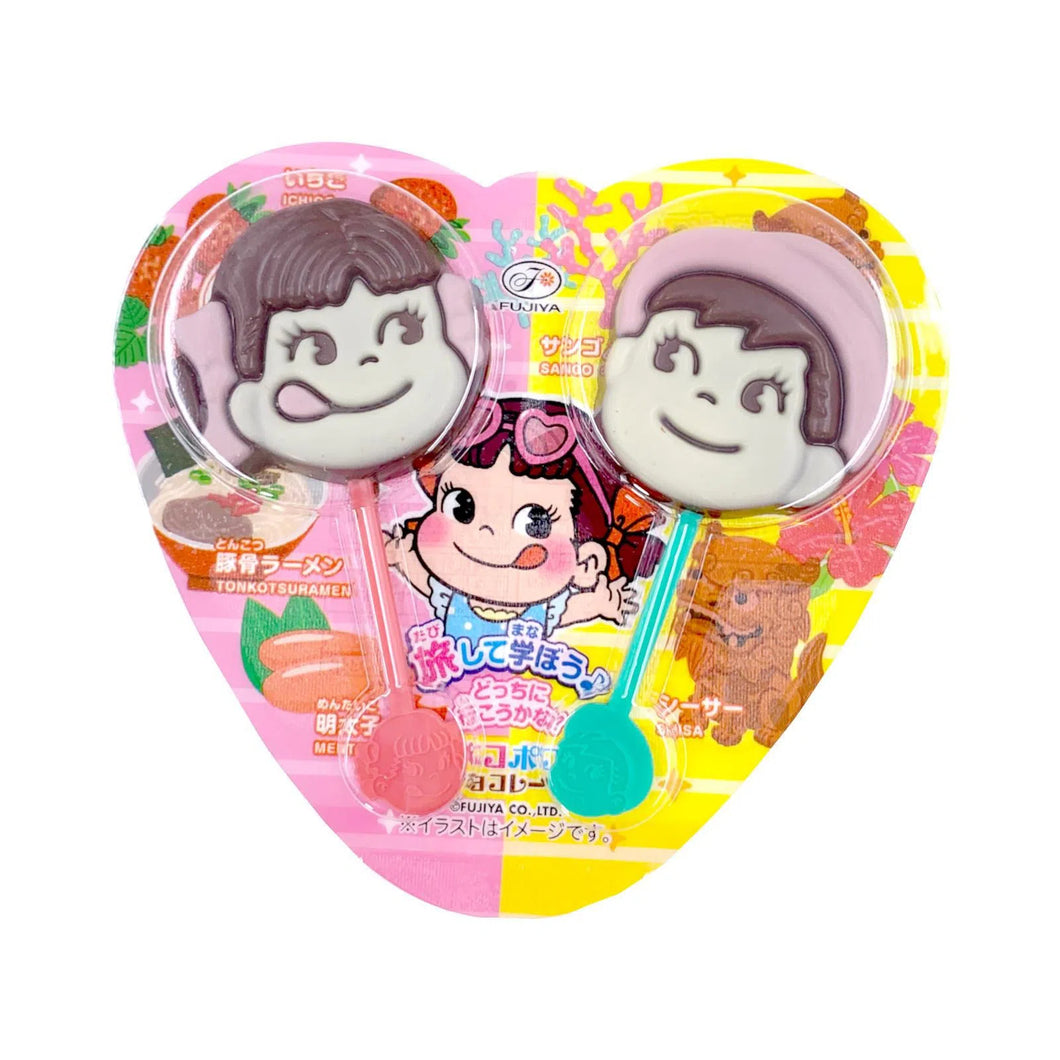 Fujiya Peko Poko Heart Chocolate Twin Stick