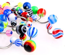 Load image into Gallery viewer, Acrylic Ball Stainless Bar Navel Piercing / アクリルボール・ステンレスバー・へそピアス
