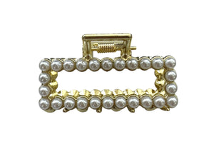 Pearls and Rhinestones Hair Claw Collection - Medium Size　ヘア　クリップ　パール　中