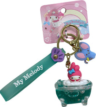 Load image into Gallery viewer, Sanrio Bath Tub 3d Keychains
