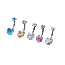 ギャラリービューアに画像を読み込み、Heart-shaped Gem Navel Piercing /  ハート型ジェムのへそピアス
