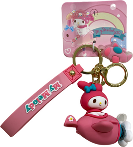 Sanrio Airplane  3D Keyrings