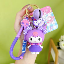 Load image into Gallery viewer, Sanrio Checkered Ribbon 3D Keychains
