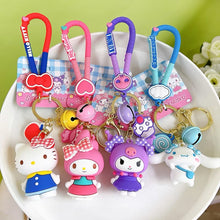 Load image into Gallery viewer, Sanrio Checkered Ribbon 3D Keychains
