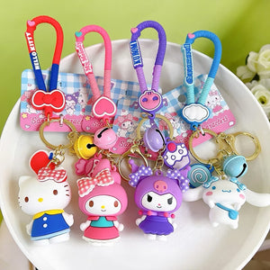 Sanrio Checkered Ribbon 3D Keychains