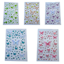 ギャラリービューアに画像を読み込み、Butterfly Diamond Stickers / バタフライダイヤモンドステッカー
