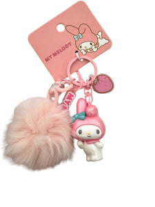 Sanrio 3D Keyrings with fur