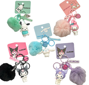 Sanrio 3D Keyrings with fur