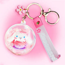 Load image into Gallery viewer, Sanrio Clear Balls with Pearls 3d Keyrings
