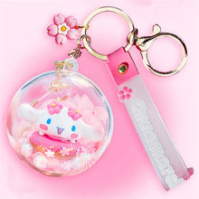 Load image into Gallery viewer, Sanrio Clear Balls with Pearls 3d Keyrings
