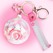 Load image into Gallery viewer, Sanrio Clear Balls with Pearls 3d Keyrings
