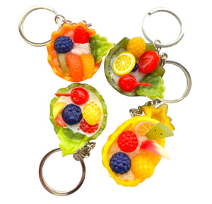 3D Cute Mix Fruit bowl Keychains