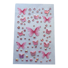 ギャラリービューアに画像を読み込み、Butterfly Diamond Stickers / バタフライダイヤモンドステッカー
