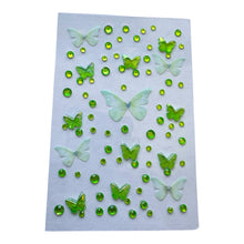 ギャラリービューアに画像を読み込み、Butterfly Diamond Stickers / バタフライダイヤモンドステッカー
