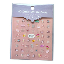 ギャラリービューアに画像を読み込み、5D Relievo DIY Decals Nail Stickers / 5D DIYデカールネイルステッカー
