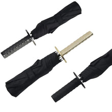 Load image into Gallery viewer, Samurai Katana Folding Umbrella /   侍の刀風折りたたみ傘
