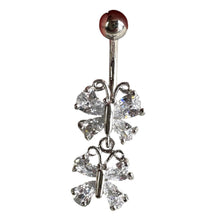 Load image into Gallery viewer, 2 Butterflies Navel Piercing / 2匹の蝶のへそピアス
