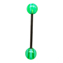 Load image into Gallery viewer, Translucent Stripe Ball Tongue Pierce / 半透明ボール ストライプ 舌ピアス
