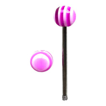 Load image into Gallery viewer, Pink &amp; White Stripe Tongue Pierce / ピンク＆ホワイト ストライプ 舌ピアス
